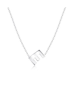 Silver Initial Letter Necklace E SPE-5545